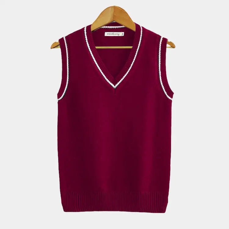 Hugo | Gilet Chaleco de Punto Hombre Cuello V Cable Knit