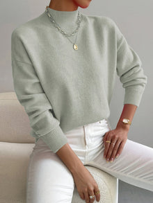 Lidia | Jersey de Punto Cuello Alto Mujer Manga Larga Oversize