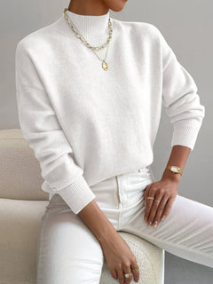 Lidia | Jersey de Punto Cuello Alto Mujer Manga Larga Oversize