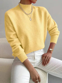 Lidia | Jersey de Punto Cuello Alto Mujer Manga Larga Oversize