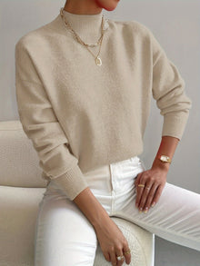 Lidia | Jersey de Punto Cuello Alto Mujer Manga Larga Oversize