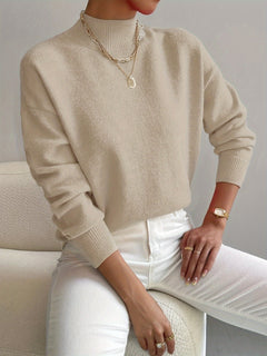 Lidia | Jersey de Punto Cuello Alto Mujer Manga Larga Oversize