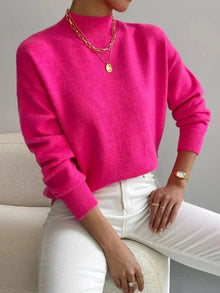 Lidia | Jersey de Punto Cuello Alto Mujer Manga Larga Oversize