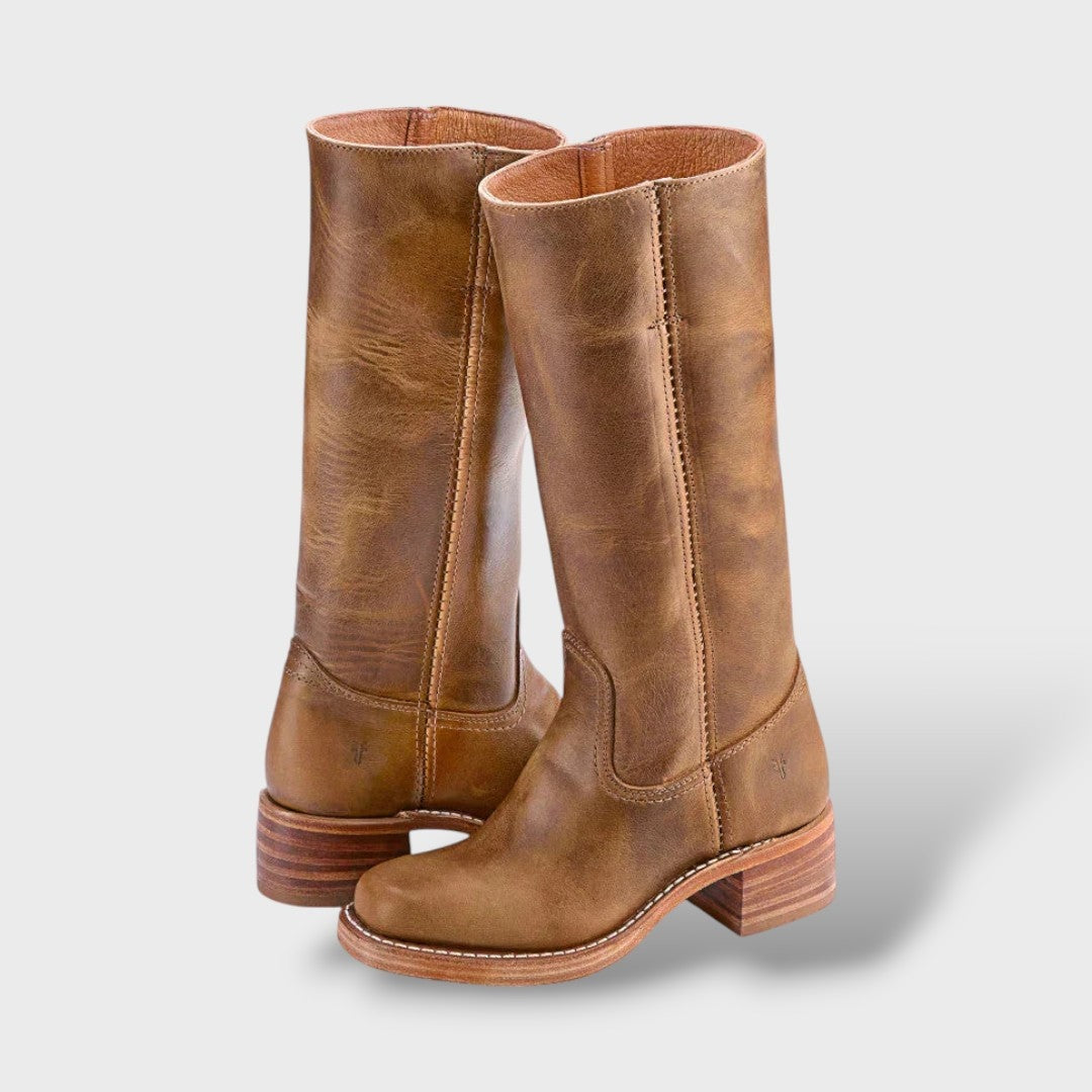Lola | Botas Camperas de Piel Mujer Caña Alta