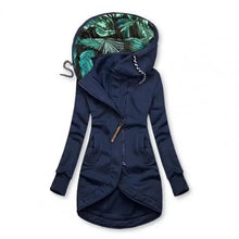 Lorena | Parka con Capucha Mujer Cremallera Forro Estampado