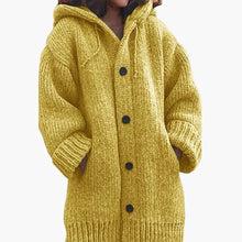 Lourdes | Cárdigan de Punto con Capucha Mujer Oversize Botones