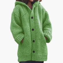Lourdes | Cárdigan de Punto con Capucha Mujer Oversize Botones