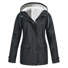 Lourdes | Chubasquero Impermeable con Forro Mujer Capucha Ajustable
