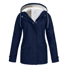 Lourdes | Chubasquero Impermeable con Forro Mujer Capucha Ajustable