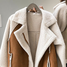 Macarena | Chaqueta de Borreguito de Ante Mujer Cremallera Oversize
