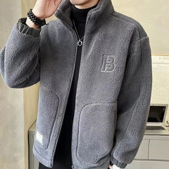 Marcos | Chaqueta de Borreguito Hombre Invierno con Capucha Cremallera