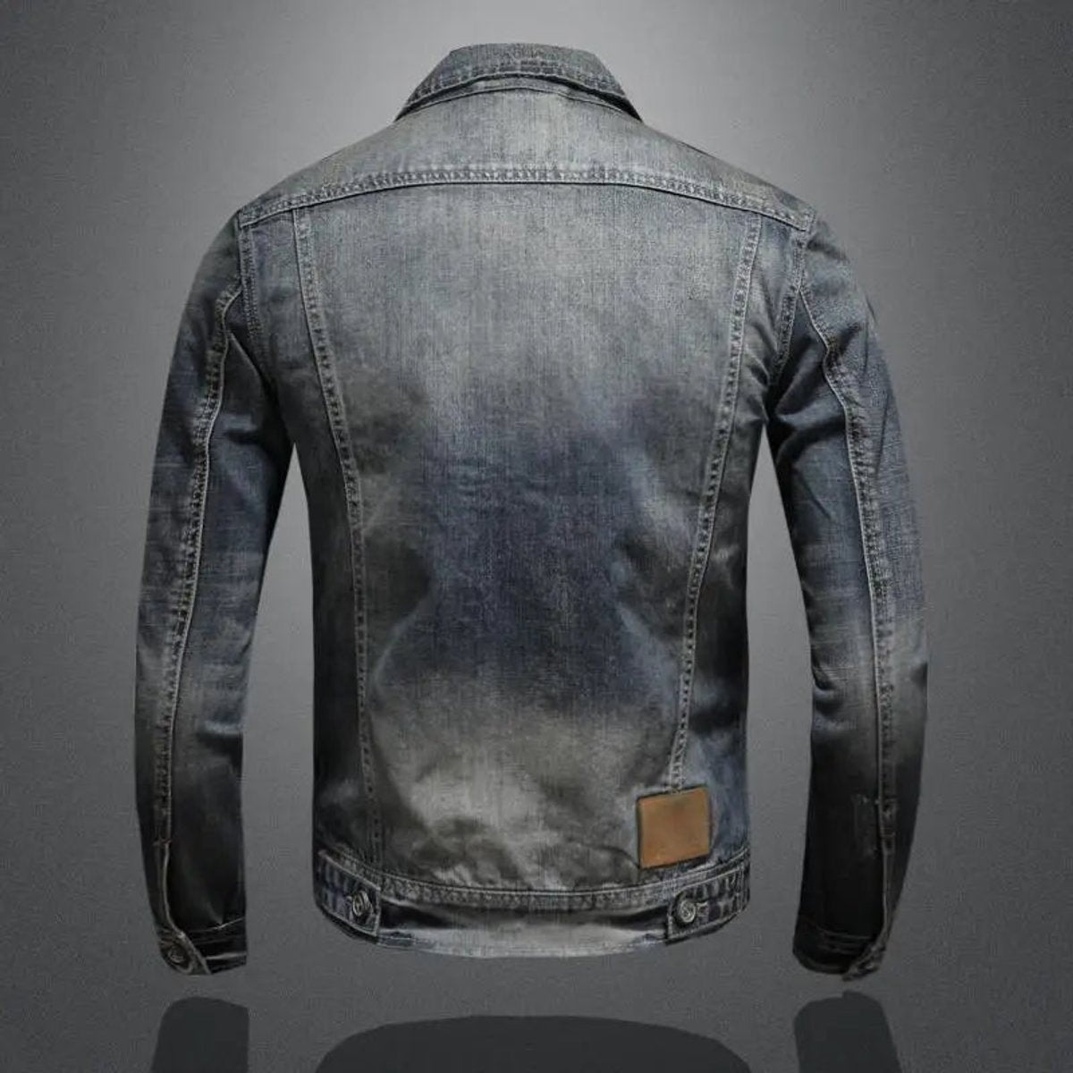 Marcos | Chaqueta Vaquera Hombre Vintage Cremallera Doble