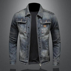 Marcos | Chaqueta Vaquera Hombre Vintage Multibolsillos
