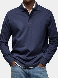 Marcos | Polo de Manga Larga Hombre Cuello Polo