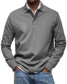Marcos | Polo de Manga Larga Hombre Cuello Polo