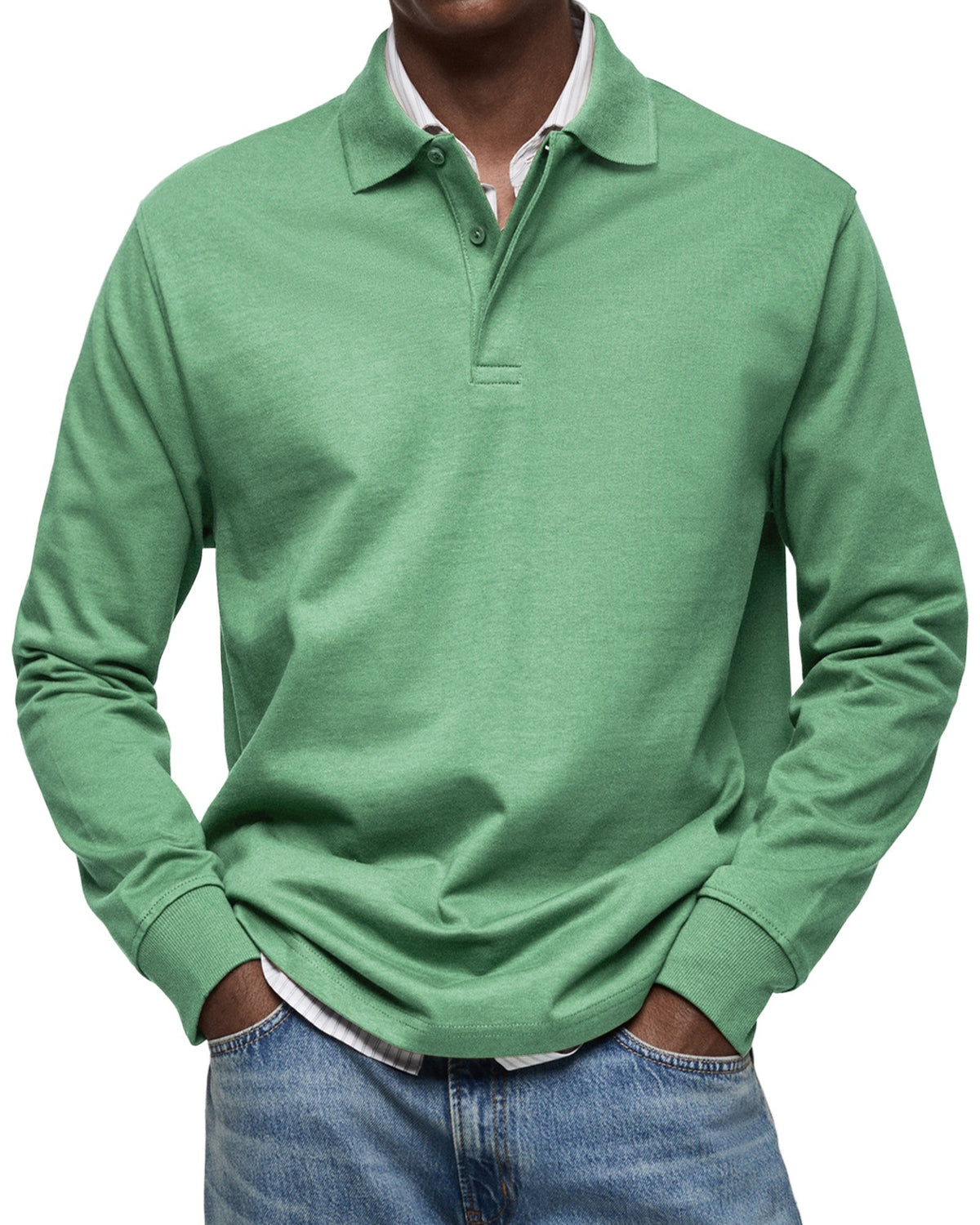 Marcos | Polo de Manga Larga Hombre Cuello Polo