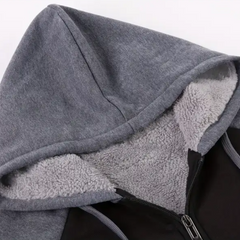 Marcos | Sudadera con Cremallera Hombre Forro Sherpa con Capucha