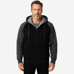 Marcos | Sudadera con Cremallera Hombre Forro Sherpa con Capucha