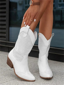 Marisol | Botas Camperas Mujer Caña Media Caladas Cremallera