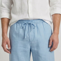 Mateo | Bermudas de Lino Hombre Cintura Elástica Cordón