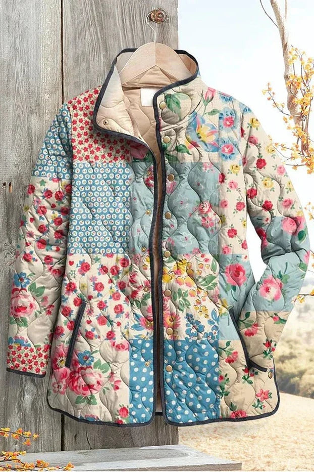 Mencía | Women's Floral Patchwork Quilted Jacket