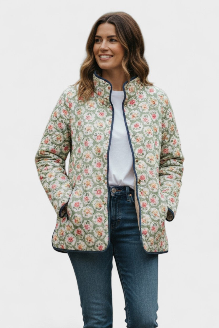 Mencía | Women's Floral Patchwork Quilted Jacket