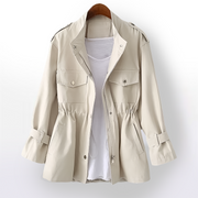 Mencía | Chaqueta Militar Corta Mujer Cintura Ajustable