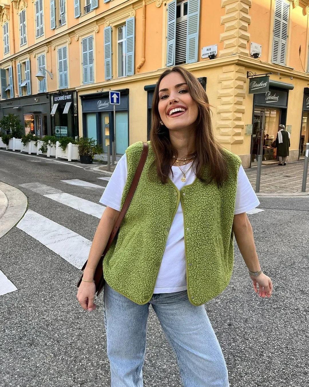 Mencía | Gilet de Borreguillo Mujer Escote V Sin Mangas