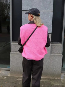 Mencía | Gilet de Borreguillo Mujer Escote V Sin Mangas