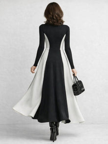 Mencía | Vestido Largo de Invierno Mujer Cuello Alto Manga Larga