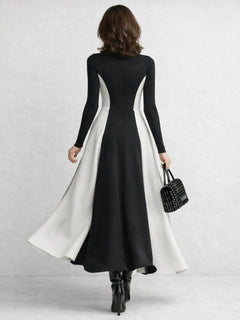 Mencía | Vestido Largo de Invierno Mujer Cuello Alto Manga Larga