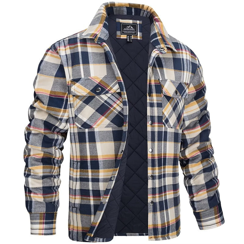 Mikel | Camisa Chaqueta de Franela Acolchada Hombre Cuadros