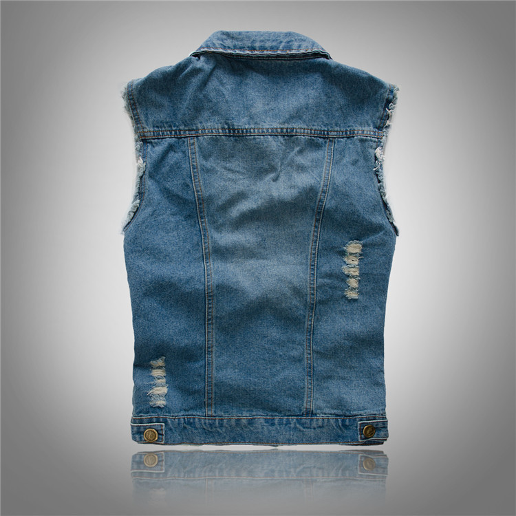 Mikel | Chaleco Vaquero Biker Hombre Botones Dorados
