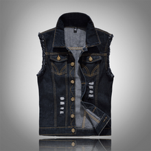 Mikel | Chaleco Vaquero Biker Hombre Botones Dorados