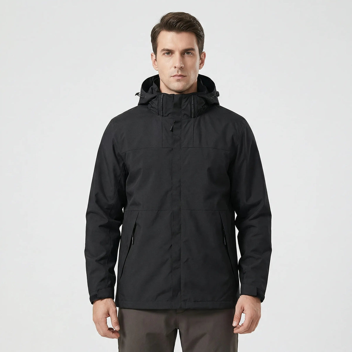 Mikel | Chubasquero Impermeable Hombre con Capucha Cortavientos