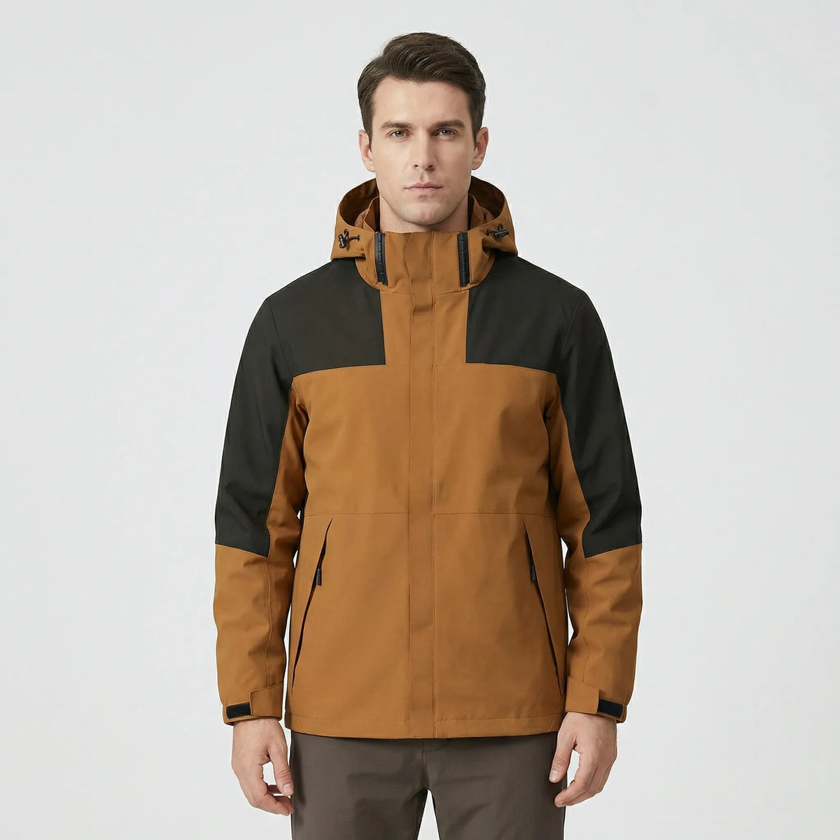 Mikel | Chubasquero Impermeable Hombre con Capucha Cortavientos