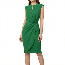 Mónica | Vestido Drapeado de Cóctel Sin Mangas Mujer Escote Keyhole