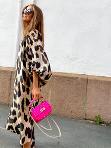 Mónica | Vestido Largo Casual Mujer Estampado Animal Print Escote V