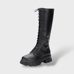 Montserrat | Botas Militares con Cordones Mujer Caña Alta Plataforma