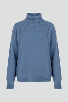 Montserrat | Jersey de Punto con Cuello Alto Mujer Trenzas Oversize