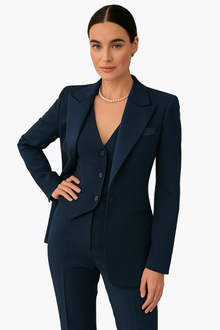 Montserrat | Traje de Chaqueta de 3 Piezas con Chaleco Mujer Elegante