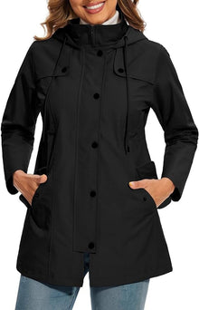 Naia | Anorak Impermeable Mujer con Capucha Cortavientos