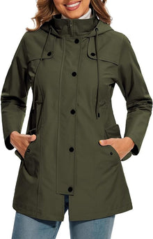 Naia | Anorak Impermeable Mujer con Capucha Cortavientos
