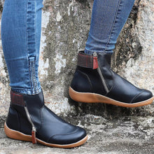 Naia | Botines Planos Mujer Cremallera Lateral Punta Redonda