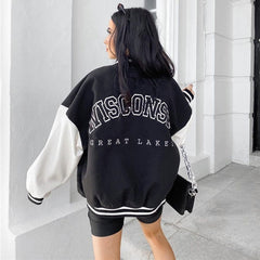 Natalia | Varsity Jacket Mujer Oversized Bordado