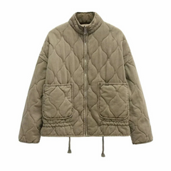Nerea | Chaqueta Bomber Acolchada Mujer Cuello Alto Cremallera