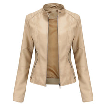 Nerea | Chaqueta Motera Mujer Polipiel Cuello Mao Cremallera