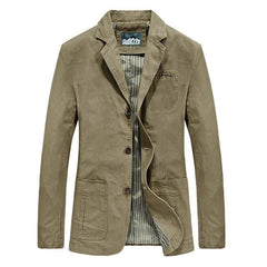 Nicolás | Blazer Hombre de Algodón Cuello Solapa Tres Botones