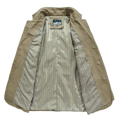 Nicolás | Blazer Hombre de Algodón Cuello Solapa Tres Botones