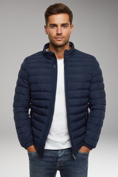 Nicolás | Chaqueta Acolchada Bomber Hombre Cuello Alto Cremallera